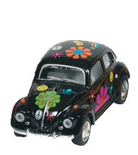 SMÅ VW klassisk "Beetle" FlowerPower