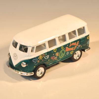 VW HIPPIEBUS model 1962 (small-l:5,5cm-grøn)