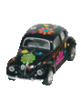 Small VW classic "Beetle" FlowerPower